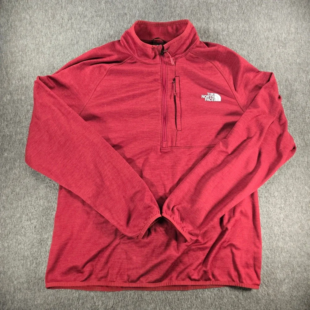 The North Face Canyonlands 1/2 zip Pullover Mens XL Red Fleece Jacket Gorpcore